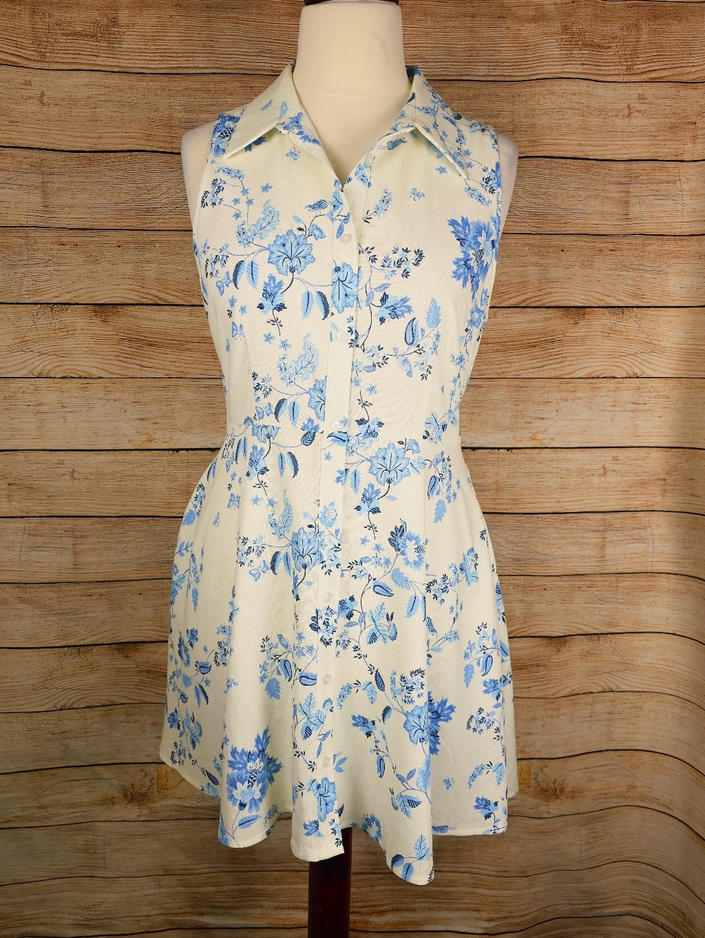 Calypso St. Barth NEW Linen Blend Floral Print Sleeveless Dress Size Large